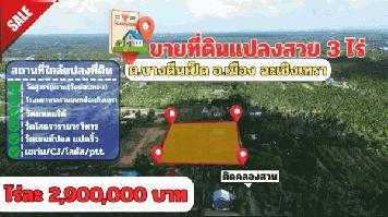 ขายที่ดินแปลงสวย ต.บางตีนเป็ด อ.เมือง จ.ฉะเชิงเทรา เนื้อที่ 3 ไร่ 9 ตร.ว. โทร 081-435-2828